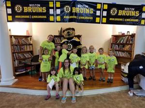We got to meet Blades the Bruins' mascot!